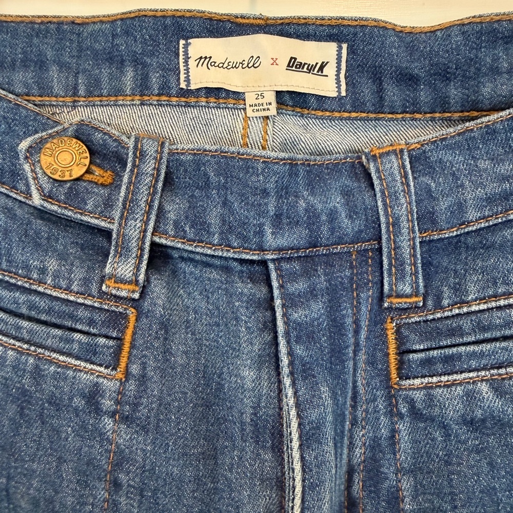 Madewell x Daryl K Collab Medium Blue Flare Jeans High Waisted - Picture 2 of 3